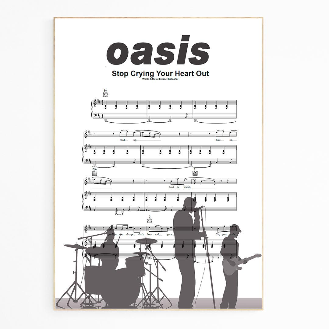 Oasis • Stop Crying Your Heart Out Song Lyric Print - 98typesMusic