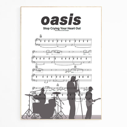 Oasis • Stop Crying Your Heart Out Song Lyric Print - 98typesMusic
