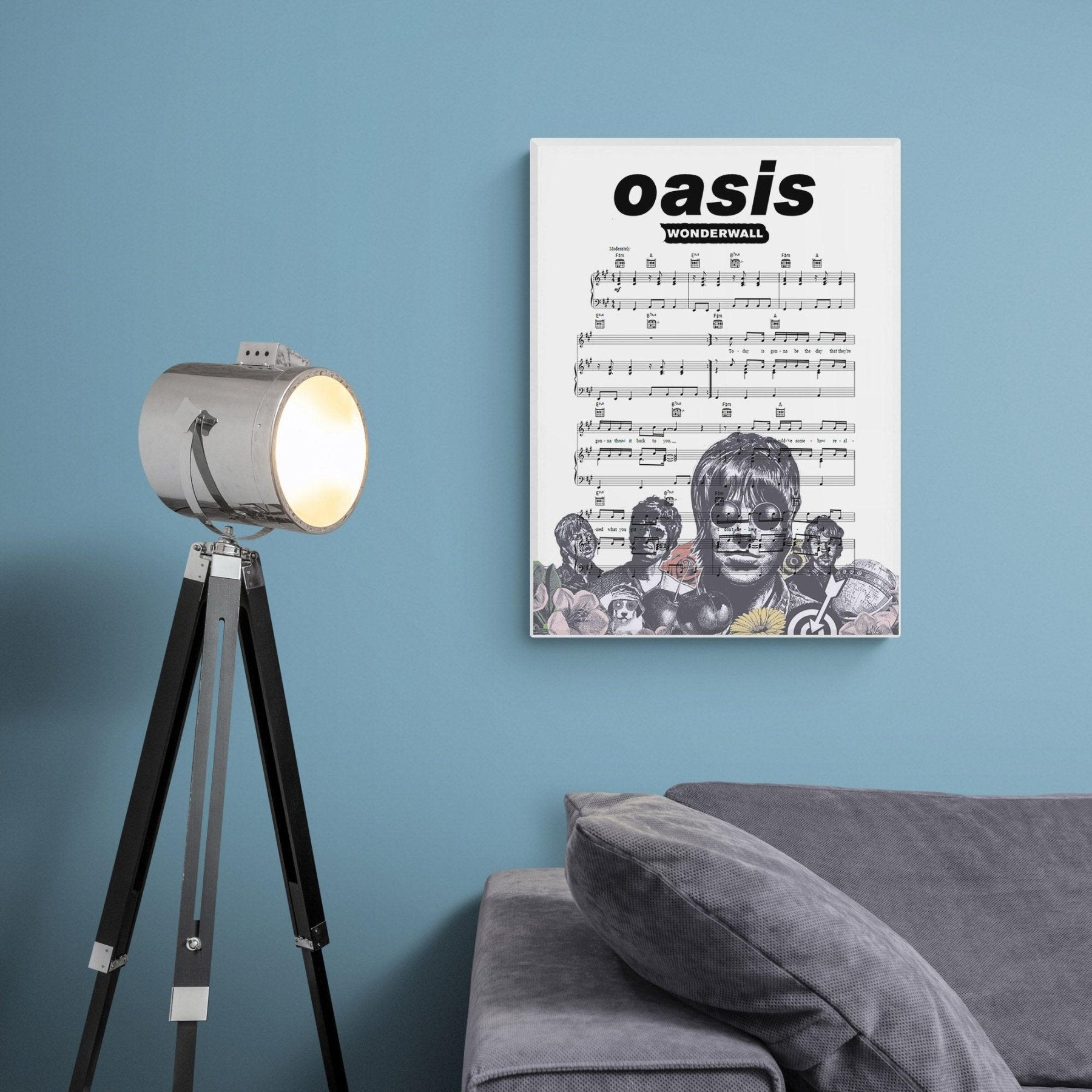 Oasis - Wonderwall Song Lyric Print - 98typesMusic