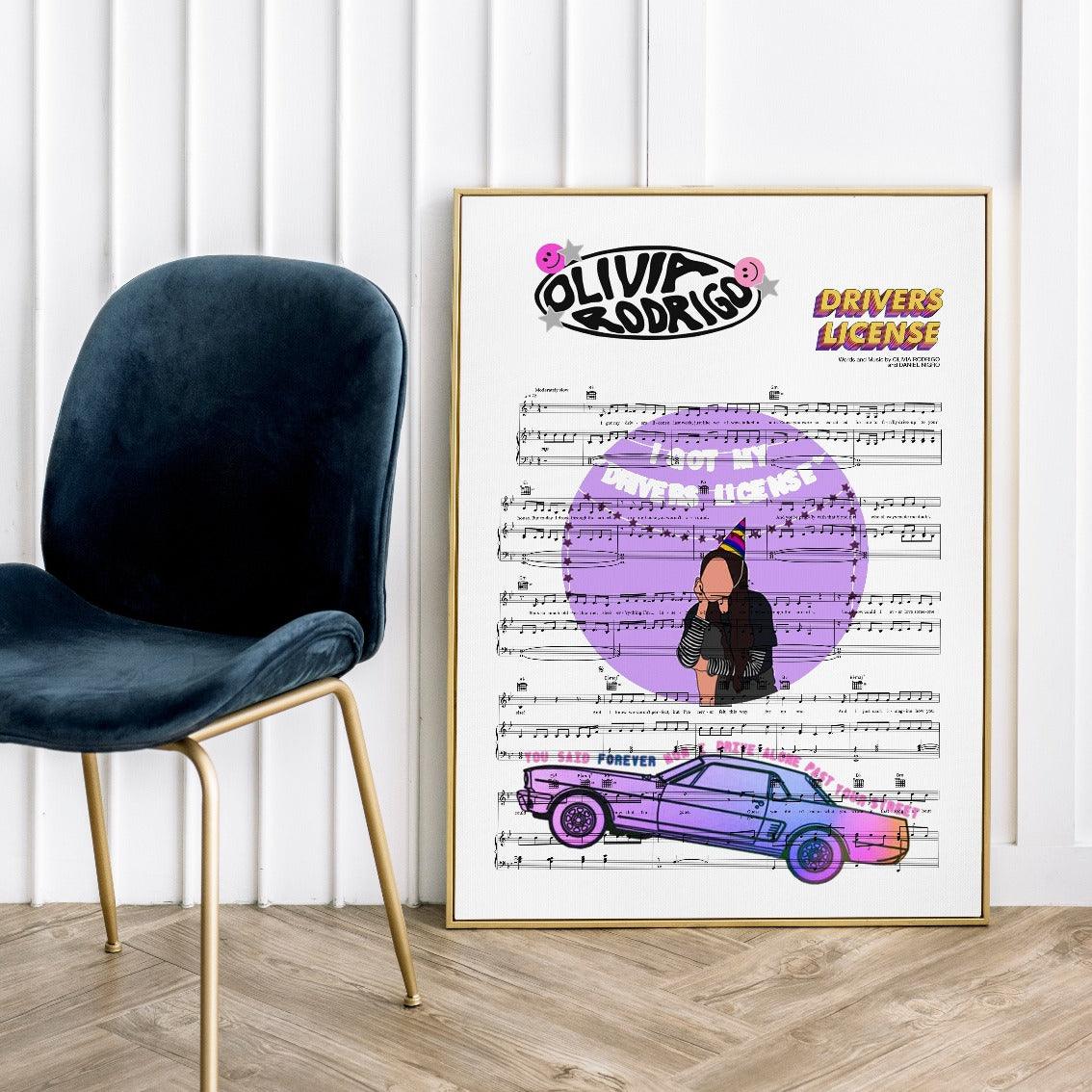 Olivia Rodrigo - Driver Licence Poster - 98typesMusic