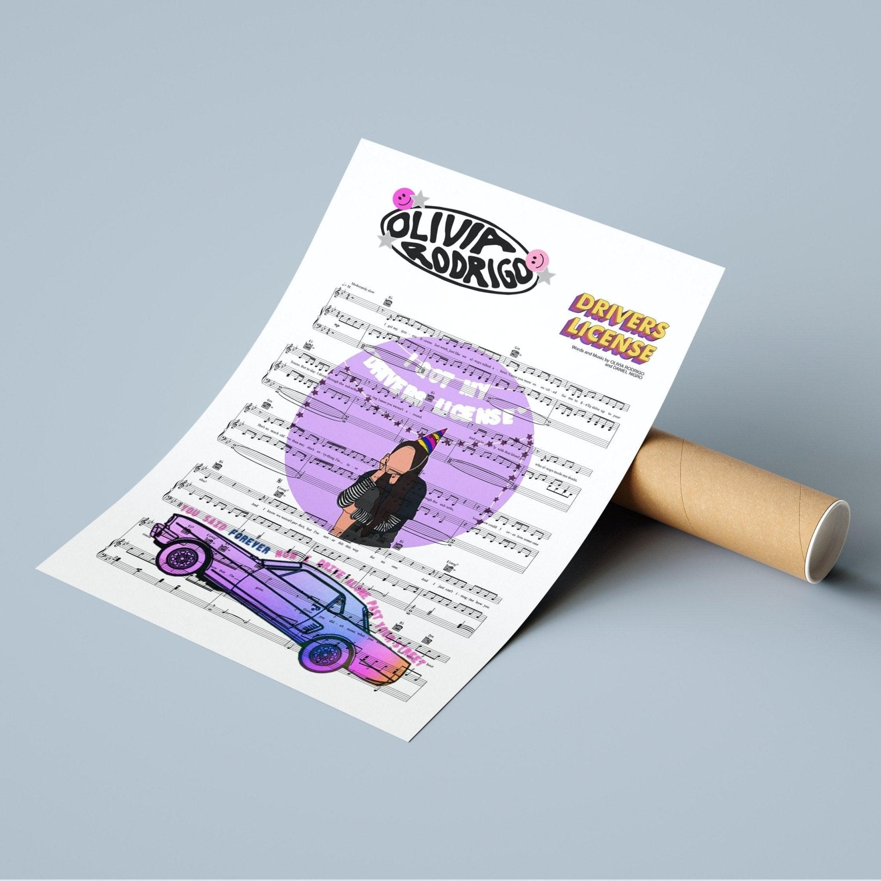 Olivia Rodrigo - Driver Licence Poster - 98typesMusic
