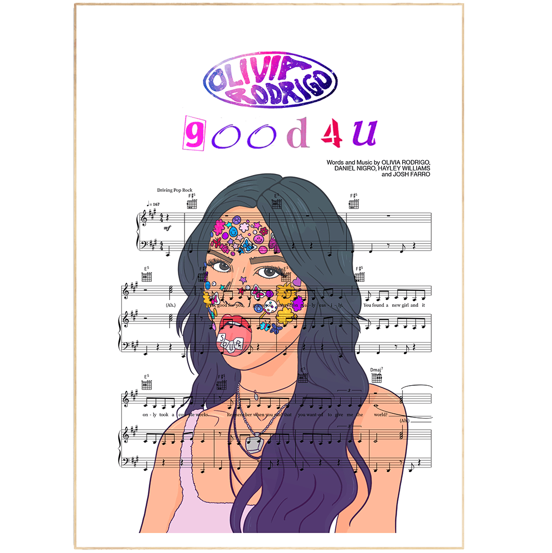 Olivia Rodrigo - good 4 u Print - 98typesMusic