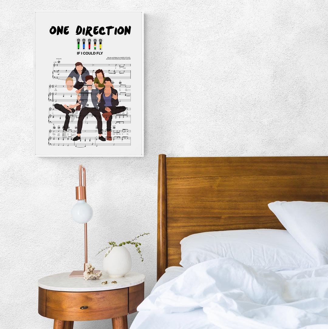 One Direction - IF I COULD FLY Poster - 98typesMusic