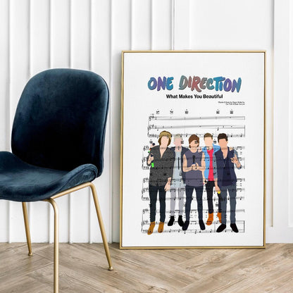 One Direction - What Makes You Beautiful Poster - 98typesMusic