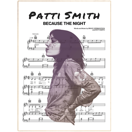 Patti Smith - Because the Night Poster - 98typesMusic