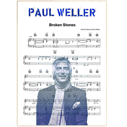 Paul Weller - Broken Stones Poster - 98typesMusic