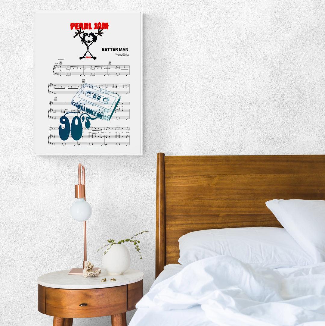 Pearl - Jam - Better Man Poster - 98typesMusic