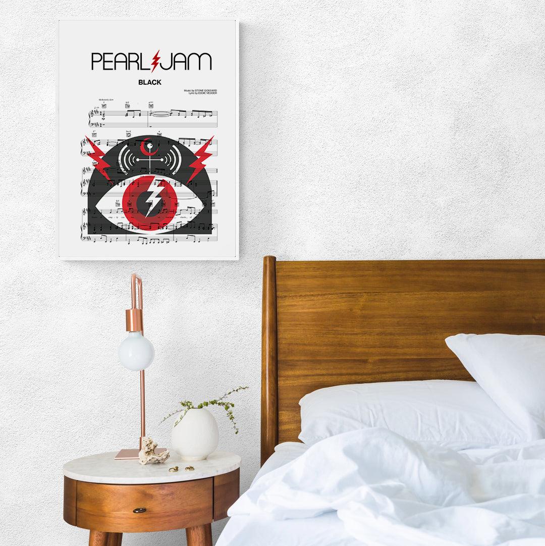 Pearl Jam - Black Poster - 98typesMusic