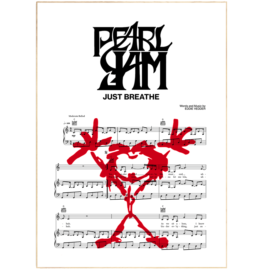Pearl - Jam - Just Breathe Poster - 98typesMusic