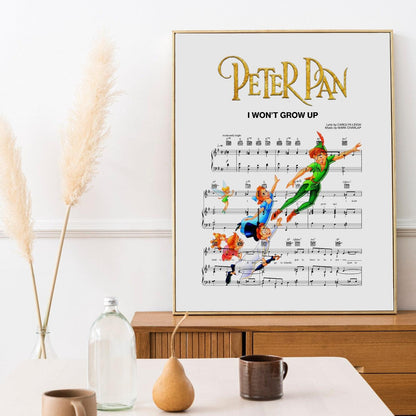 Peter Pan - I Won't Grow Up Poster - 98typesMusic