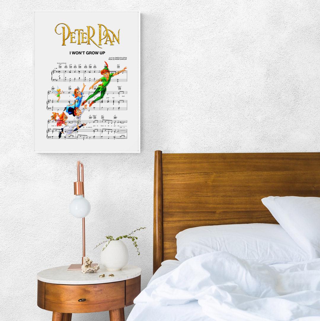 Peter Pan - I Won't Grow Up Poster - 98typesMusic