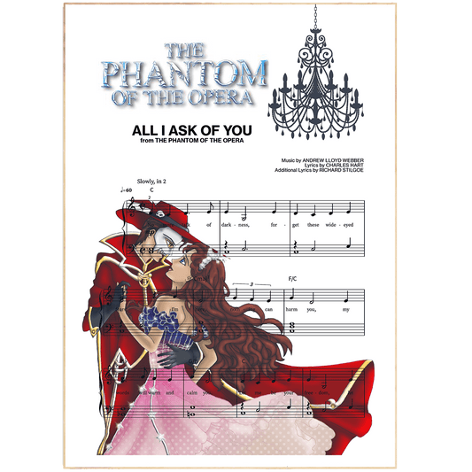 Phantom of the Opera - ALL I ASK OF YOU Poster - 98typesMusic