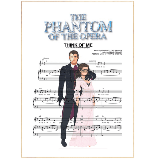 Phantom of the opera - THINK OF ME Poster - 98typesMusic