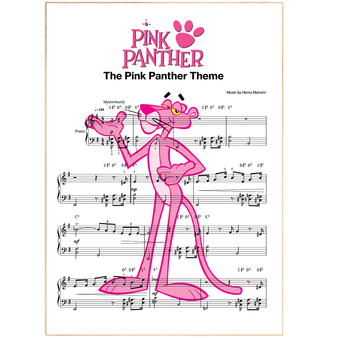 Pink Panther Theme Song Print - 98typesMusic