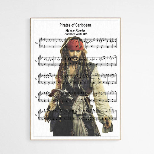 Pirates of the Caribbean - He's a Pirate Theme Print - 98typesMusic