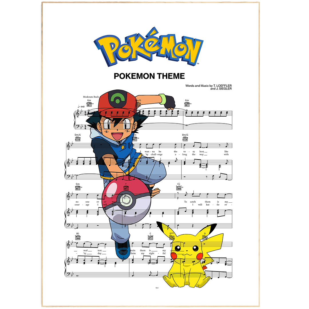 Pokemon - Main Theme Poster - 98typesMusic