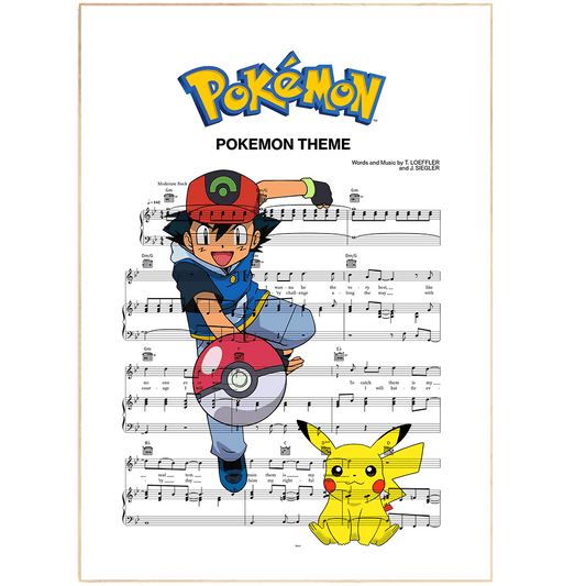 Pokemon - Main Theme Poster - 98typesMusic