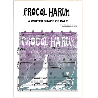 PROCOL HARUM - A Whiter Shade Of Pale Poster - 98typesMusic
