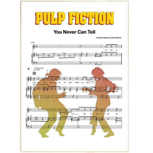 Pulp Fiction You Never Can Tell Poster - 98typesMusic