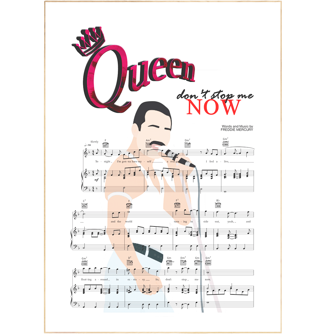 Queen - Don’t Stop Me Now Poster - 98typesMusic
