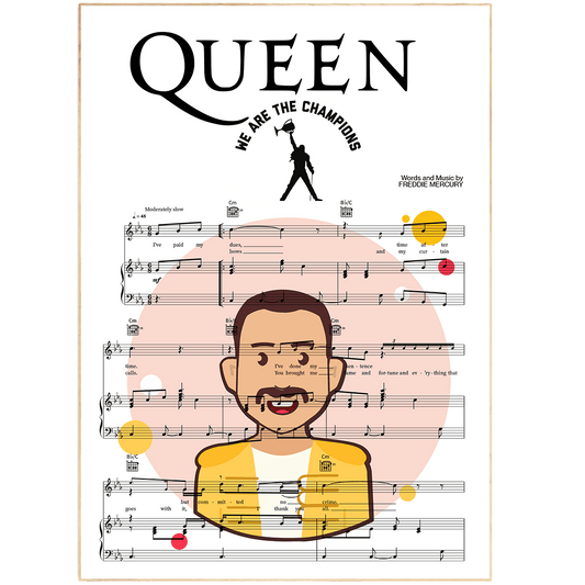 Queen - We Are The Champions Print - 98typesMusic