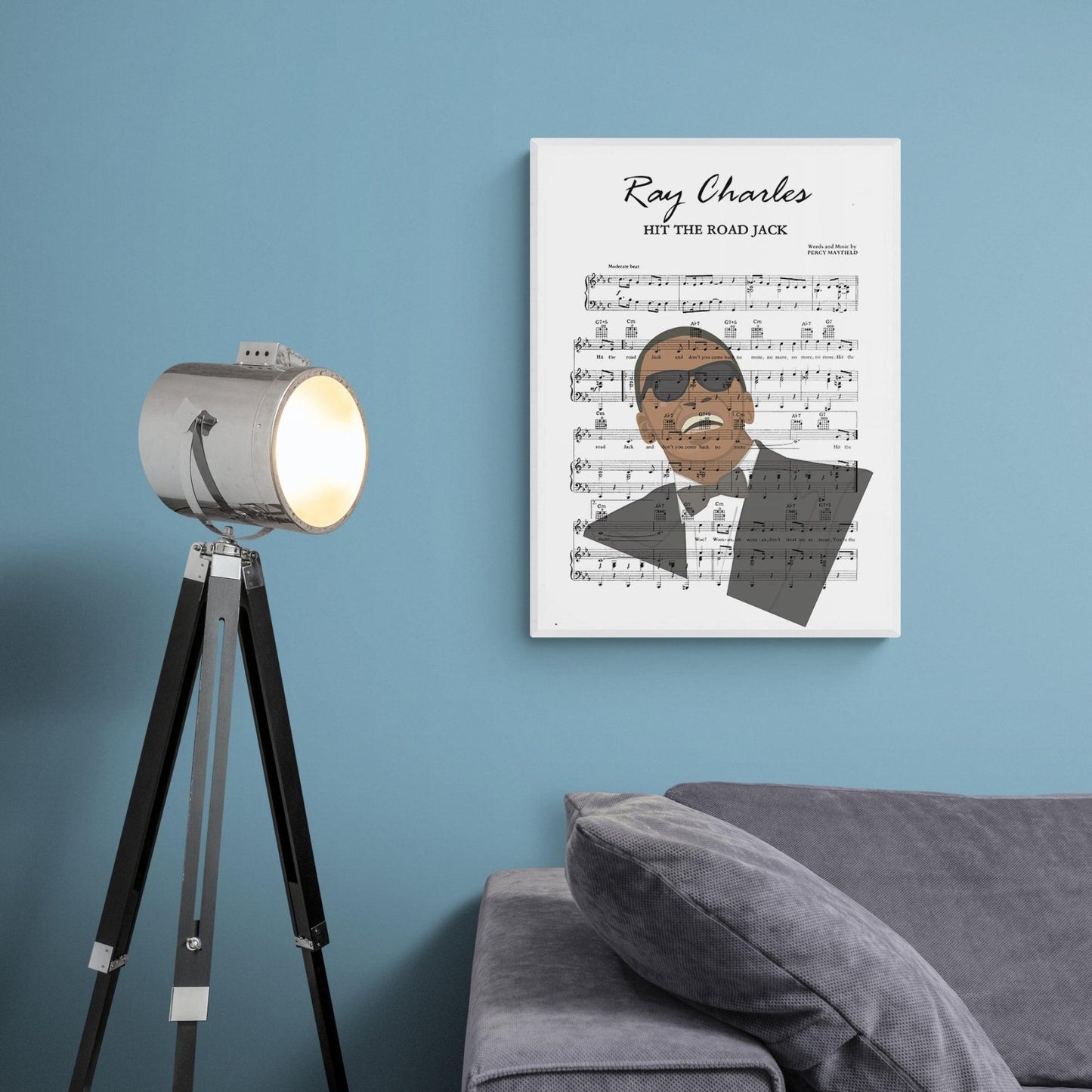 Ray Charles • Hit The Road Jack Song Lyric Print - 98typesMusic