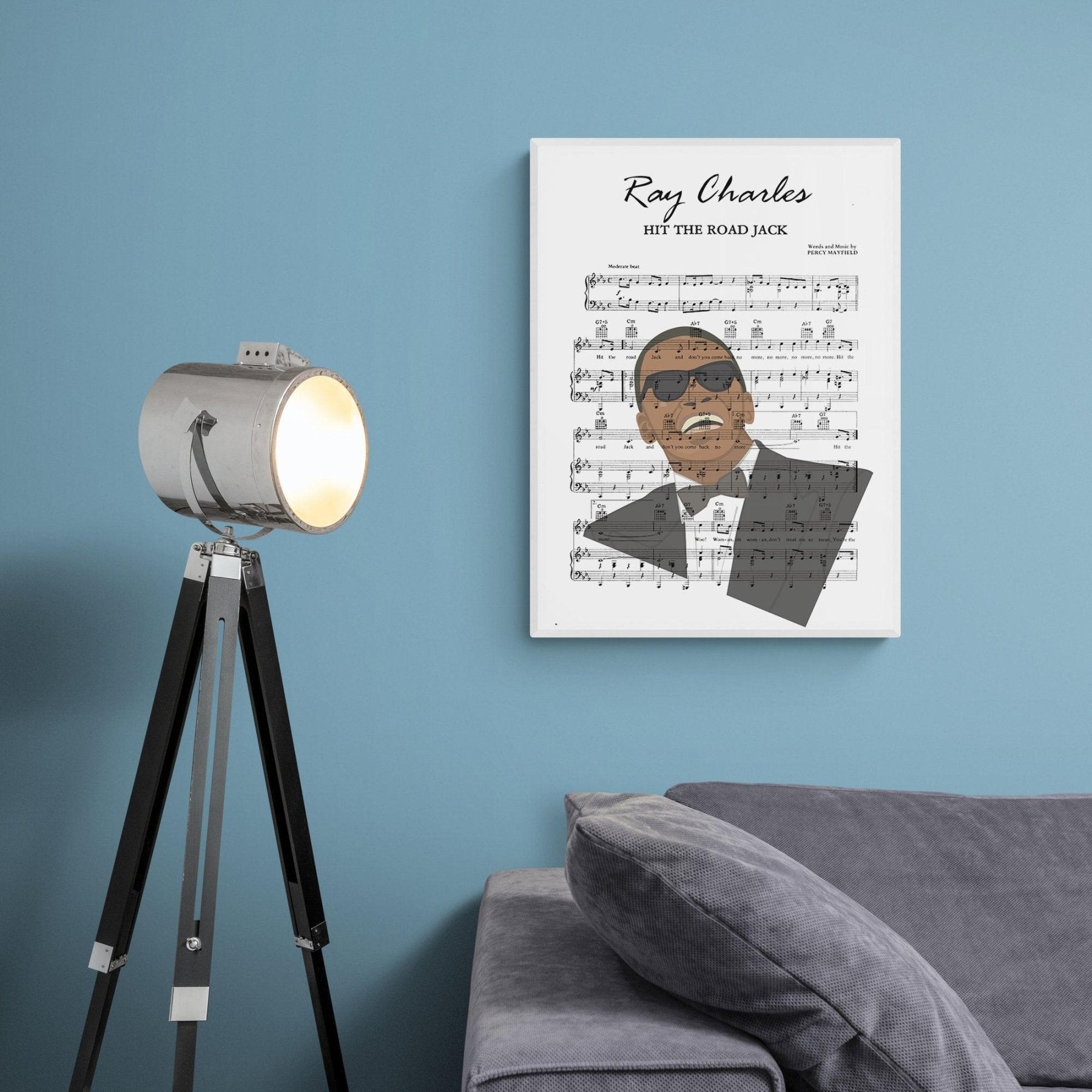 Ray Charles • Hit The Road Jack Song Lyric Print - 98typesMusic