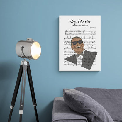 Ray Charles • Hit The Road Jack Song Lyric Print - 98typesMusic