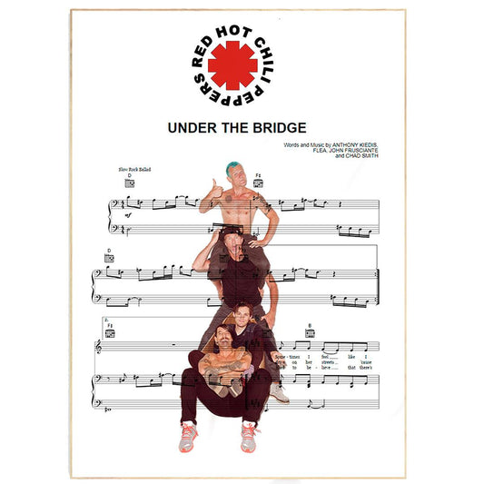Red Hot Chili Peppers - Under The Bridge Poster - 98typesMusic