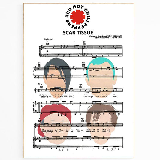 Red hot chilli Peppers - Scar tissue Poster - 98typesMusic