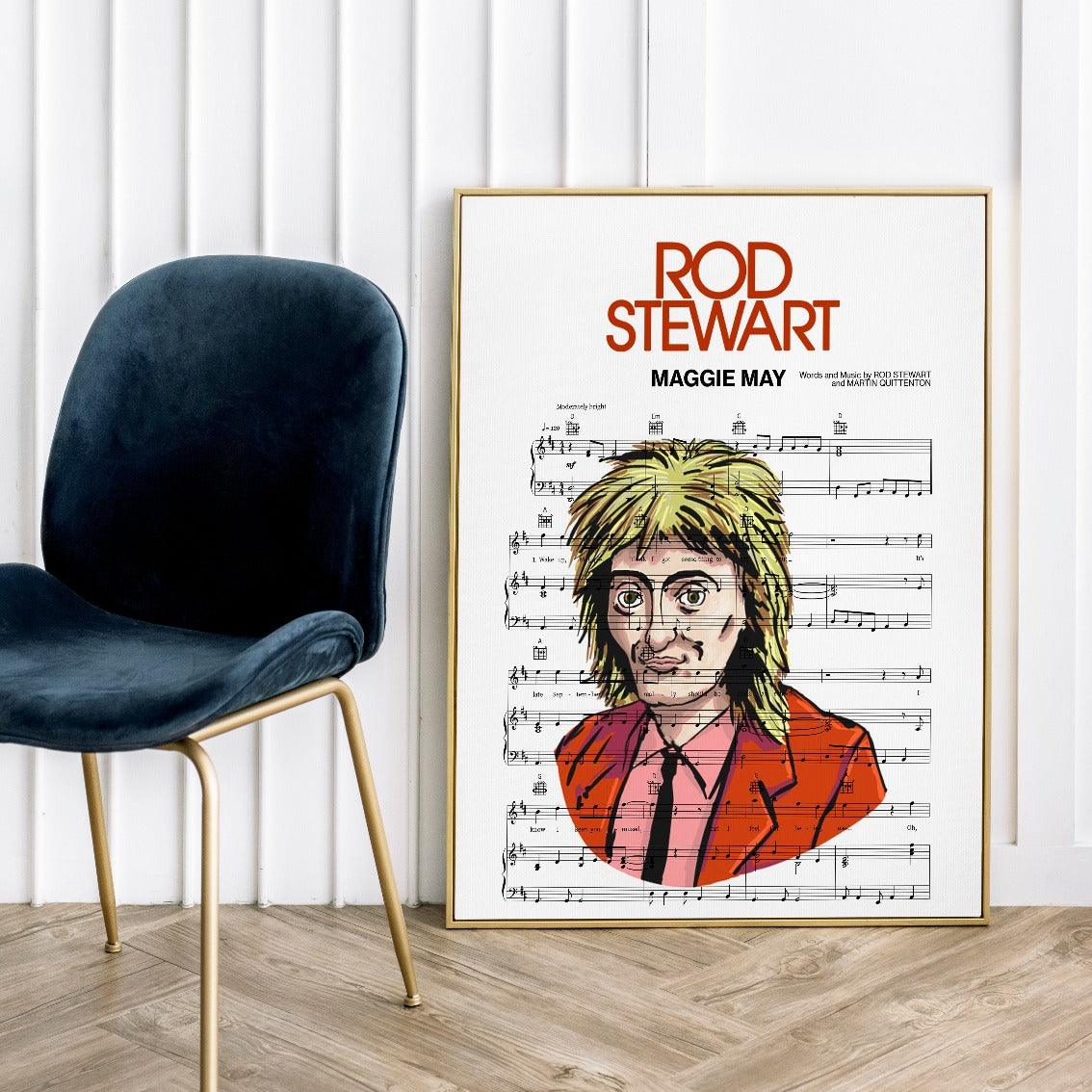 Rod Stewart - Maggie May Poster - 98typesMusic