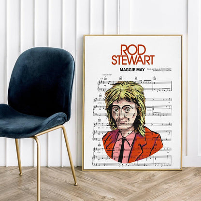 Rod Stewart - Maggie May Poster - 98typesMusic
