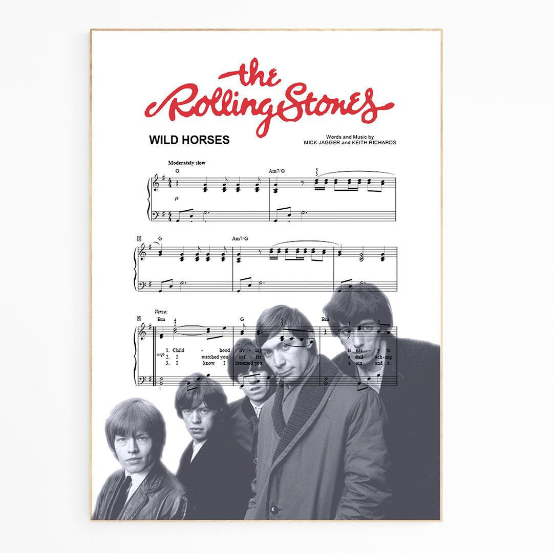 Rolling Stones • Wild Horses Song Lyric Print - 98typesMusic