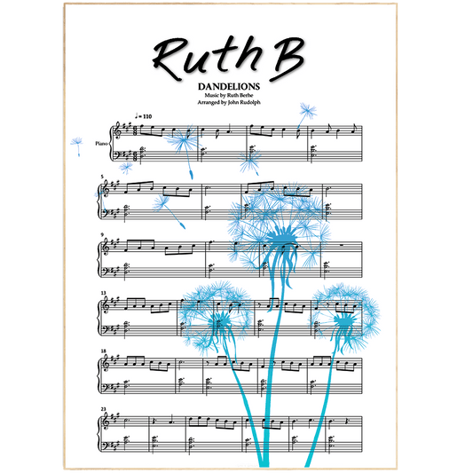 Ruth B - Dandelions Poster - 98typesMusic
