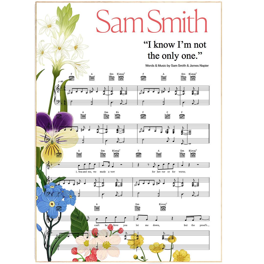 Sam smith - I’m Not The Only One Poster - 98typesMusic