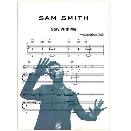 Sam smith - Stay With Me Poster - 98typesMusic