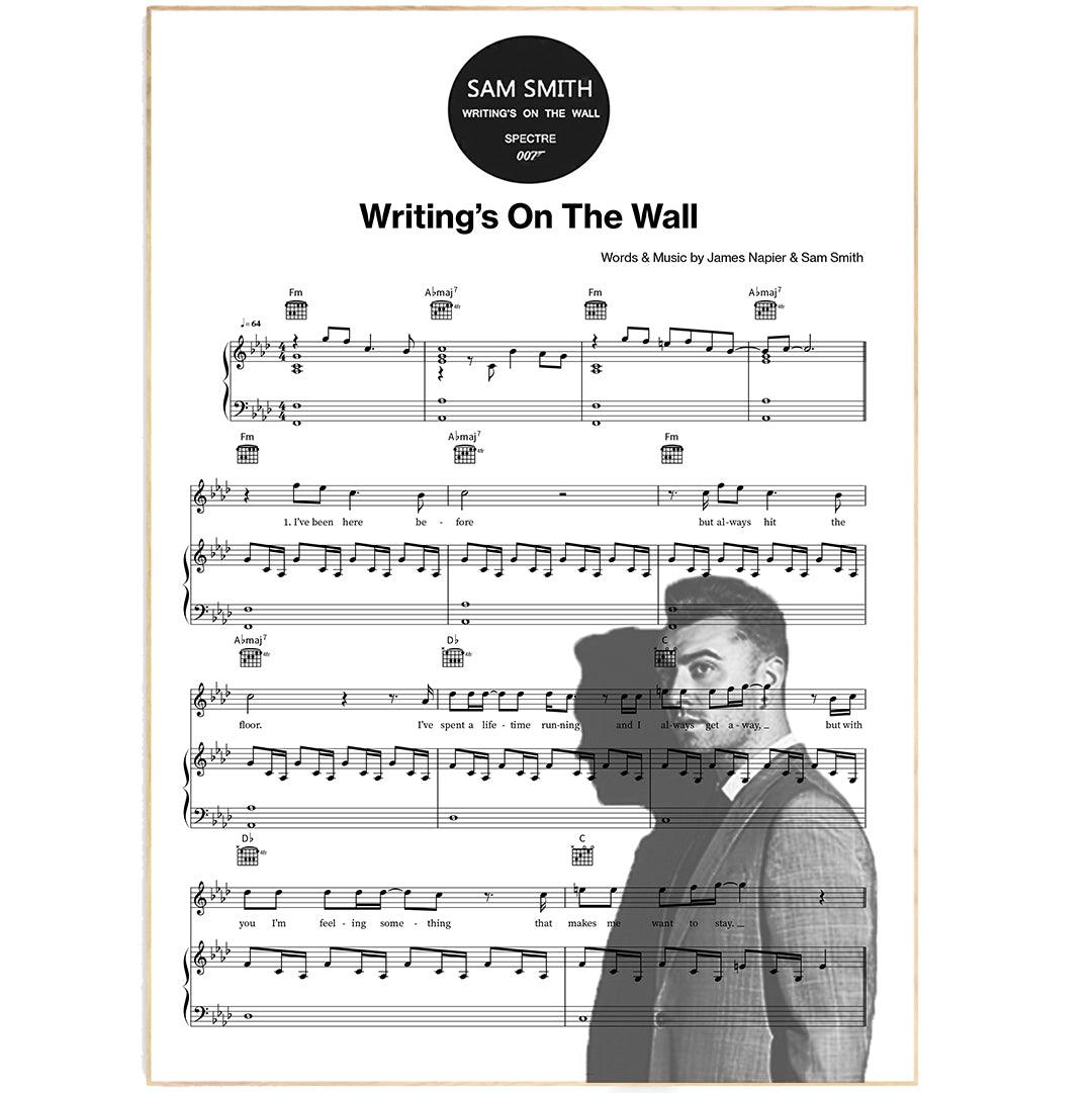 Sam smith - Writing is on the wall Poster - 98typesMusic