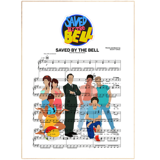 SAVED BY THE BELL Main Theme Poster - 98typesMusic