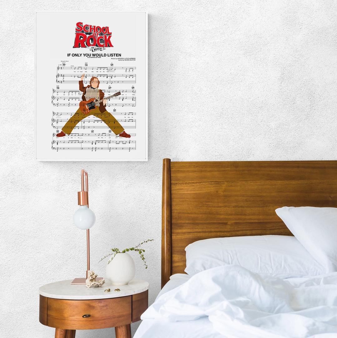 School of Rock - IF ONLY YOU WOULD LISTEN Poster - 98typesMusic