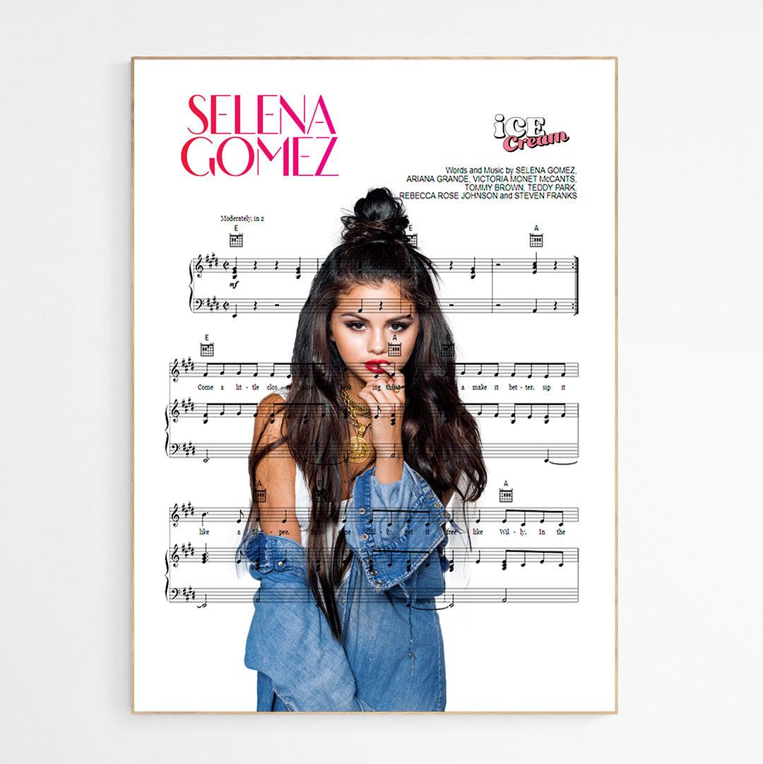 Selena Gomez - Ice Cream Print - 98typesMusic