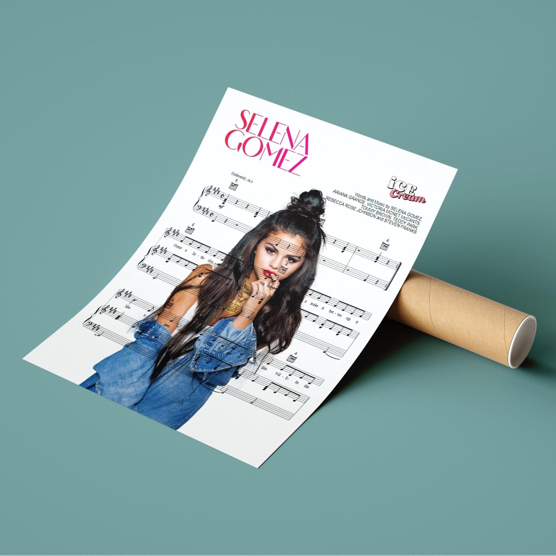 Selena Gomez - Ice Cream Print - 98typesMusic