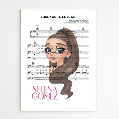 Selena Gomez - Lose You To Love Me Print - 98typesMusic