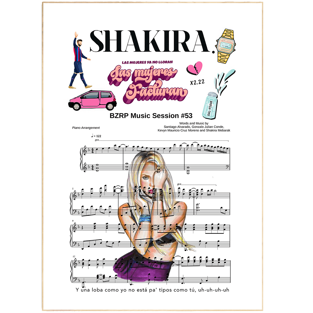 Shakira: Bzrp Music Sessions, Vol. 53 Poster - 98typesMusic