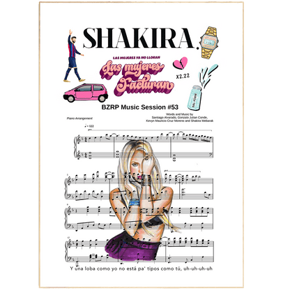 Shakira: Bzrp Music Sessions, Vol. 53 Poster - 98typesMusic