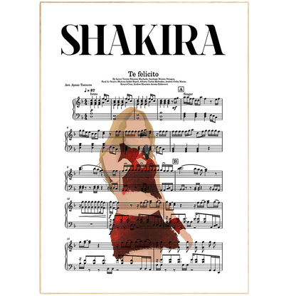 Shakira - Te Felicito Poster - 98typesMusic