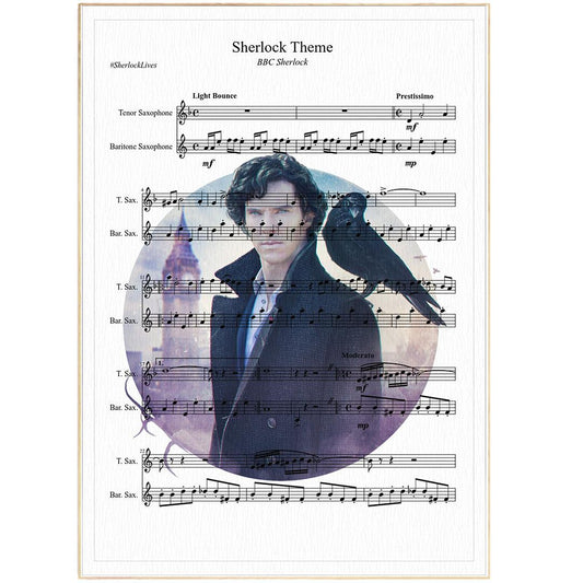 Sherlock Theme Song Print - 98typesMusic