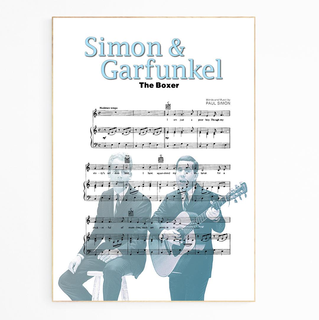 Simon & Garfunkel • The Boxer Song Lyric Print - 98typesMusic