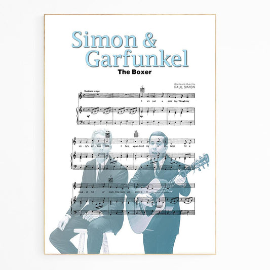 Simon & Garfunkel • The Boxer Song Lyric Print - 98typesMusic