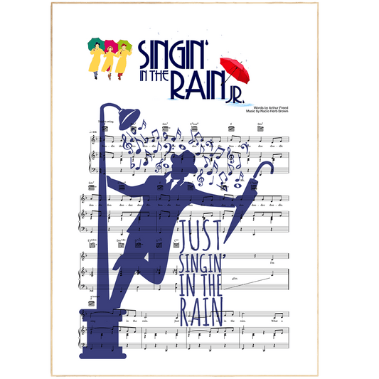 Singing in the rain Musical Poster - 98typesMusic