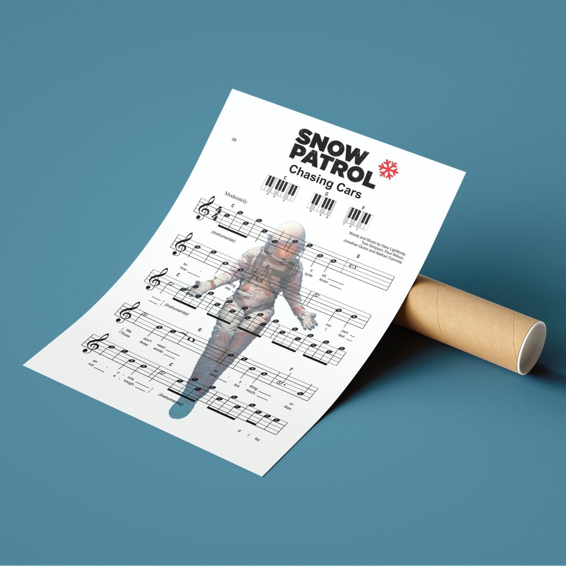 Snow Patrol - Chasing Cars Poster - 98typesMusic